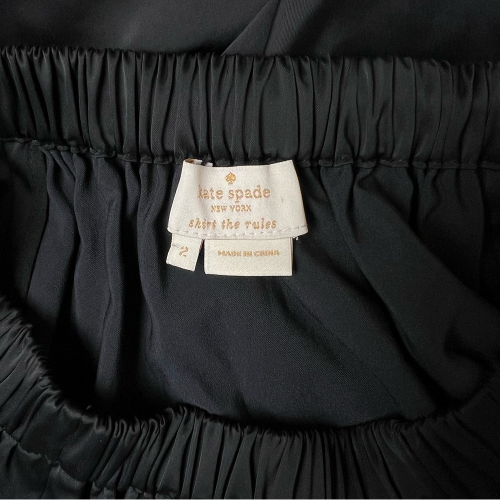 KATE SPADE 90s‎ Y2K Gathered Satin Taffeta Flared Mini Ballet Skater Skirt 2 - Picture 6 of 7